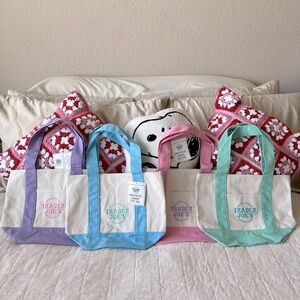 COPY - Trader Joe’s Mini Pastel Tote - Blue